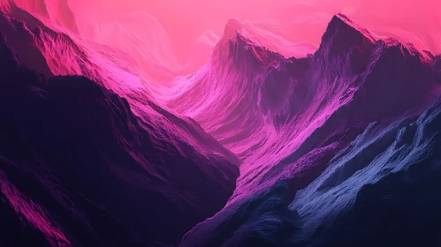 Colorful Mountain Peaks Landscape