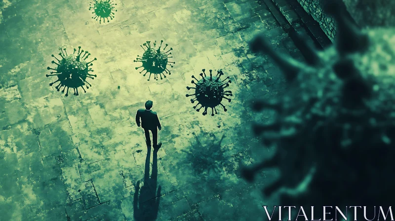 Viral Threat: A Conceptual Journey AI Image