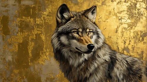 Golden Gaze: A Wolf's Portrait