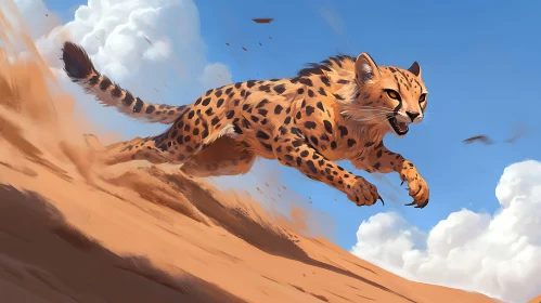 Running Cheetah Art