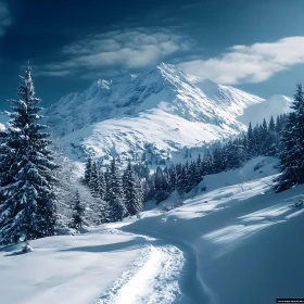 Snowy Mountain Path