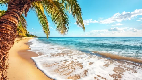 Seascape with Palm Trees and Ocean View