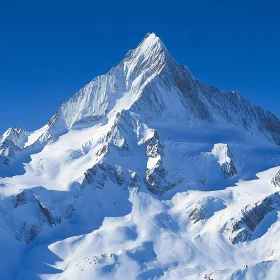 Alpine Mountain Range in Winter