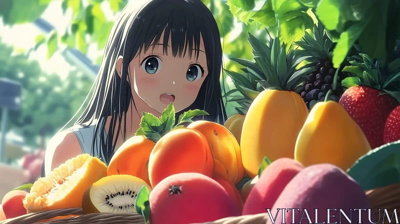 AI ART Anime Style Fruit Basket