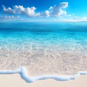 Seascape with Turquoise Water and Blue Sky