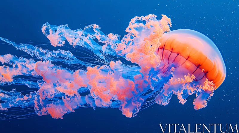 AI ART Graceful Jellyfish in the Ocean's Depths