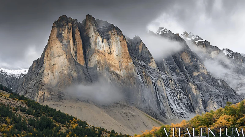 AI ART Misty Mountain Landscape