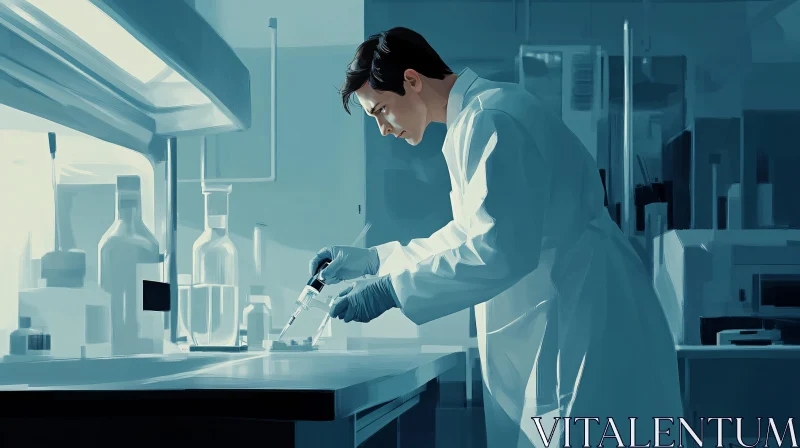 Lab Experiment with Scientist AI Image