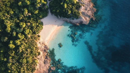 Turquoise Water Beach Aerial View