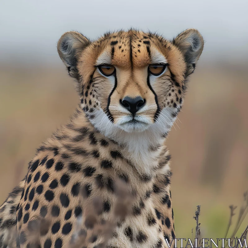 Cheetah Portrait: A Glimpse of the Wild AI Image