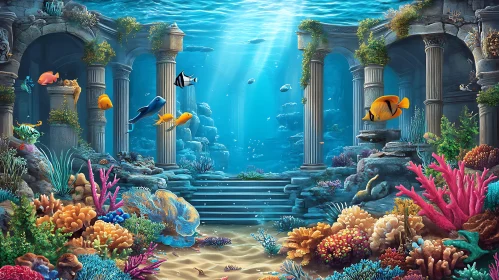 Marine Life in Ancient Underwater City