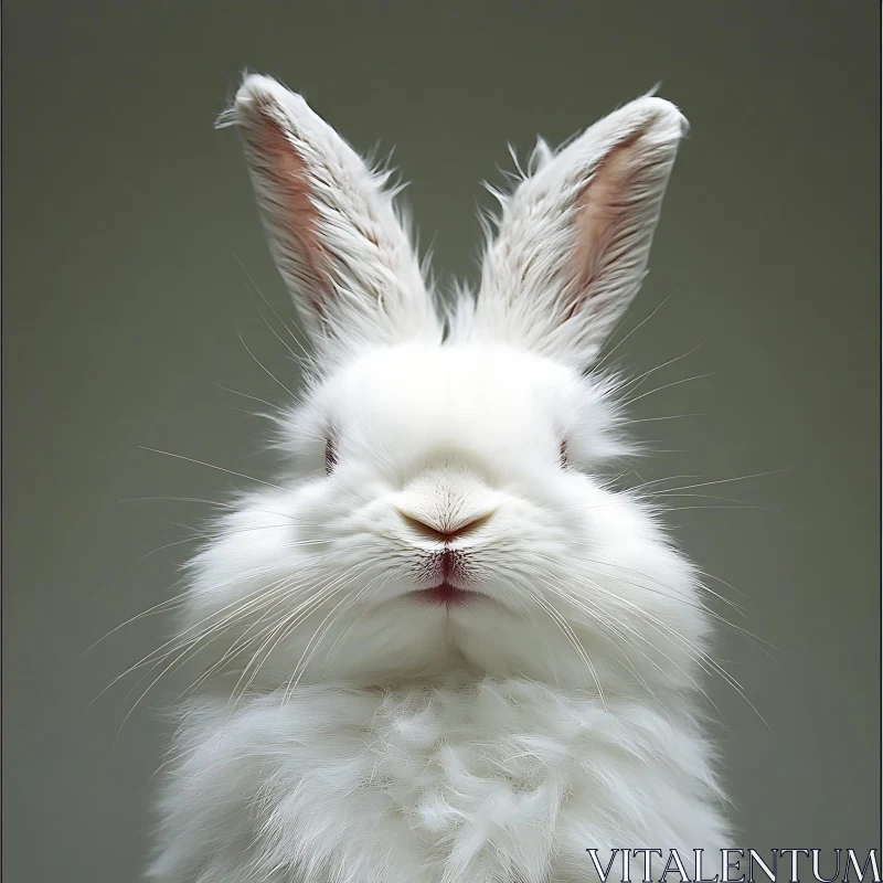 AI ART Angora Rabbit Close-Up