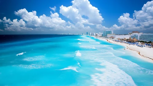 Tropical Beach with Azure Water and White Sand