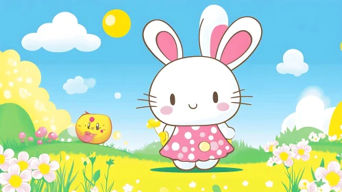 Charming Bunny Cartoon