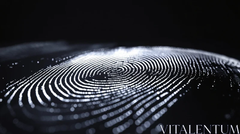 AI ART Fingerprint Biometric Close-Up in White Light