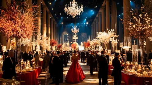 Lavish Gathering in a Grand Ballroom