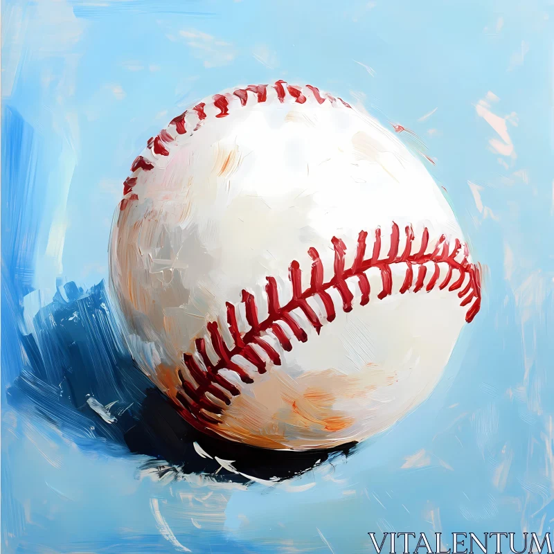 Artistic Representation of a Baseball AI Image