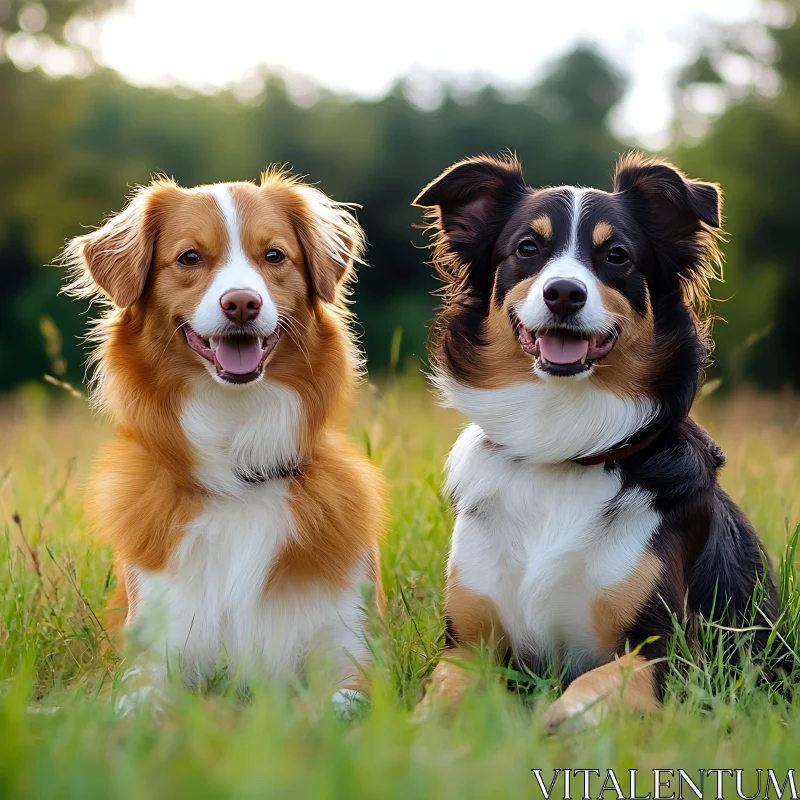 Canine Companionship in Nature AI Image