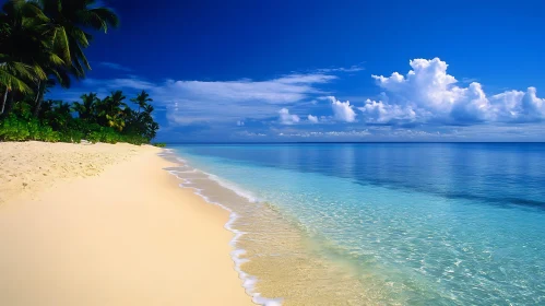 Tropical Beach with Turquoise Sea