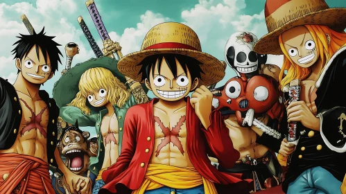 Anime Art of Straw Hat Pirates