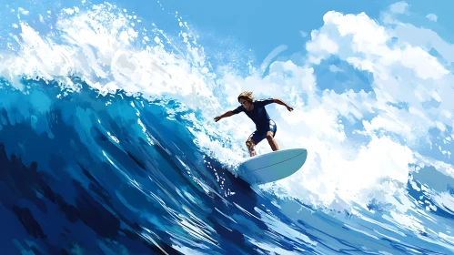 Ocean Wave Surfing Adventure
