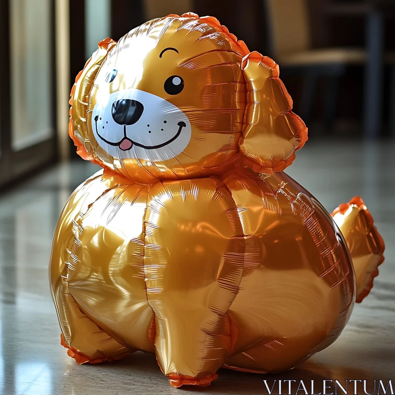 Cheerful Inflatable Dog Toy for Parties AI Image