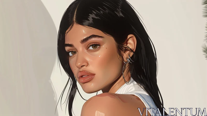 AI ART Fashionable Kylie Jenner Portrait