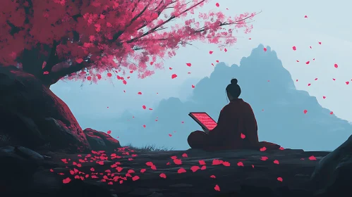 Sakura Tree Meditation Art