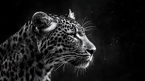 Leopard in Black and White