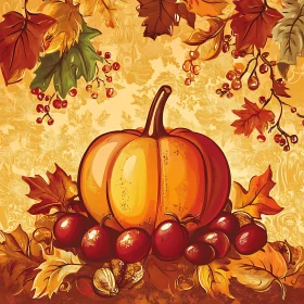 Fall Bounty: Pumpkin and Berries