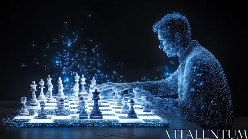 Chess Game of the Future: AI Concept AI Image