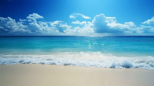 Calm Beach Scene with Turquoise Water