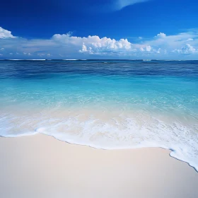 Peaceful Ocean View: White Sand Beach