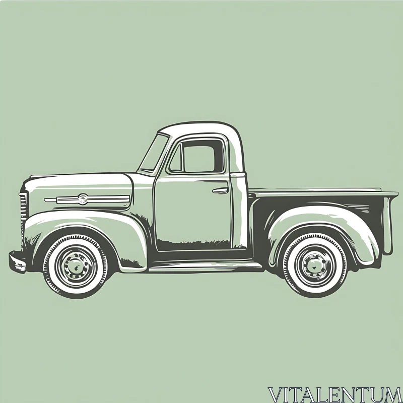 AI ART Retro Automotive Truck Design