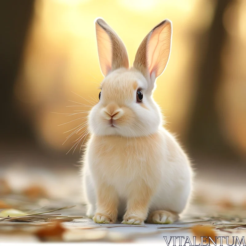 AI ART Tranquil Rabbit in Golden Light