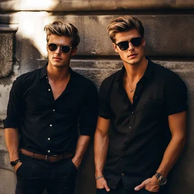 Two Men Fashion Portrait