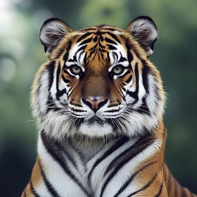 Serene Tiger Gaze: An Artistic Wildlife Depiction