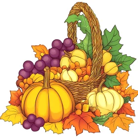 Fall Bounty Basket Still Life