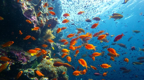 Underwater Scene with Fish and Reef