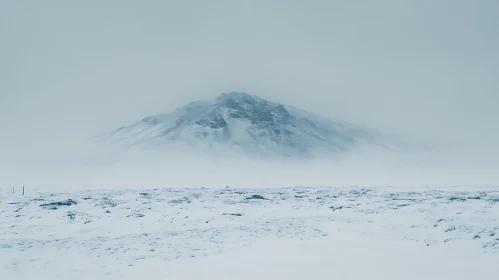 Mist Veiled Mountain in Winter