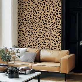 Modern Interior with Animal Print Design