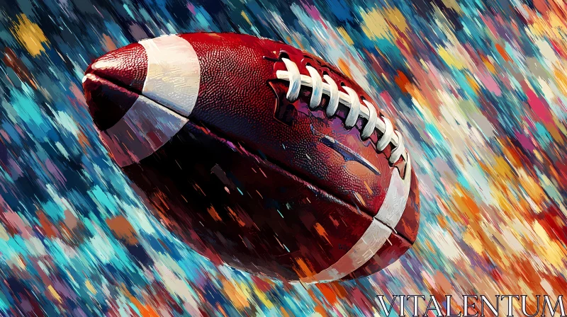 Abstract Art of American Football in Motion AI Image