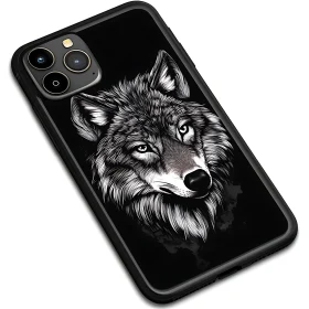 Monochrome Wolf Illustration