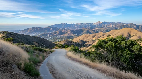 Winding Road Through Mountainous Terrain