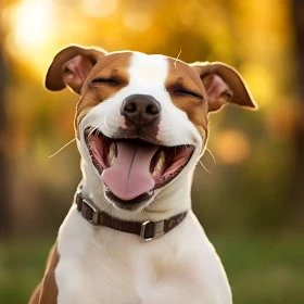 Cheerful Dog Portrait in Nature