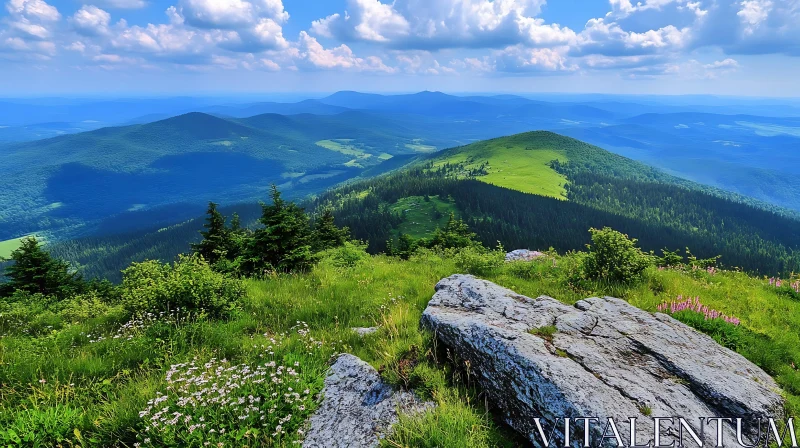 Scenic Mountain Landscape AI Image