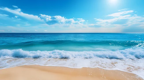 Peaceful Beach Scene with Turquoise Water