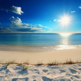 Azure Ocean Meets Sandy Beach