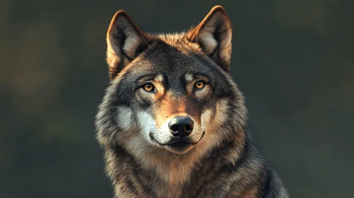 Wolf Portrait - Wild Animal Art