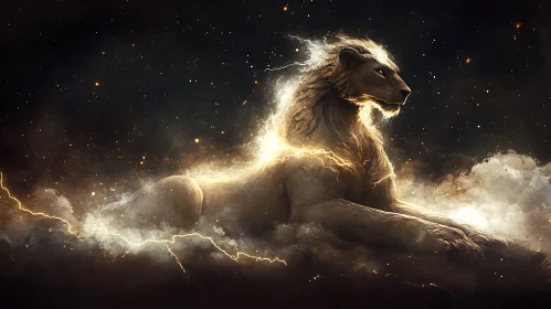 Lion in the Stars: A Celestial Portrait